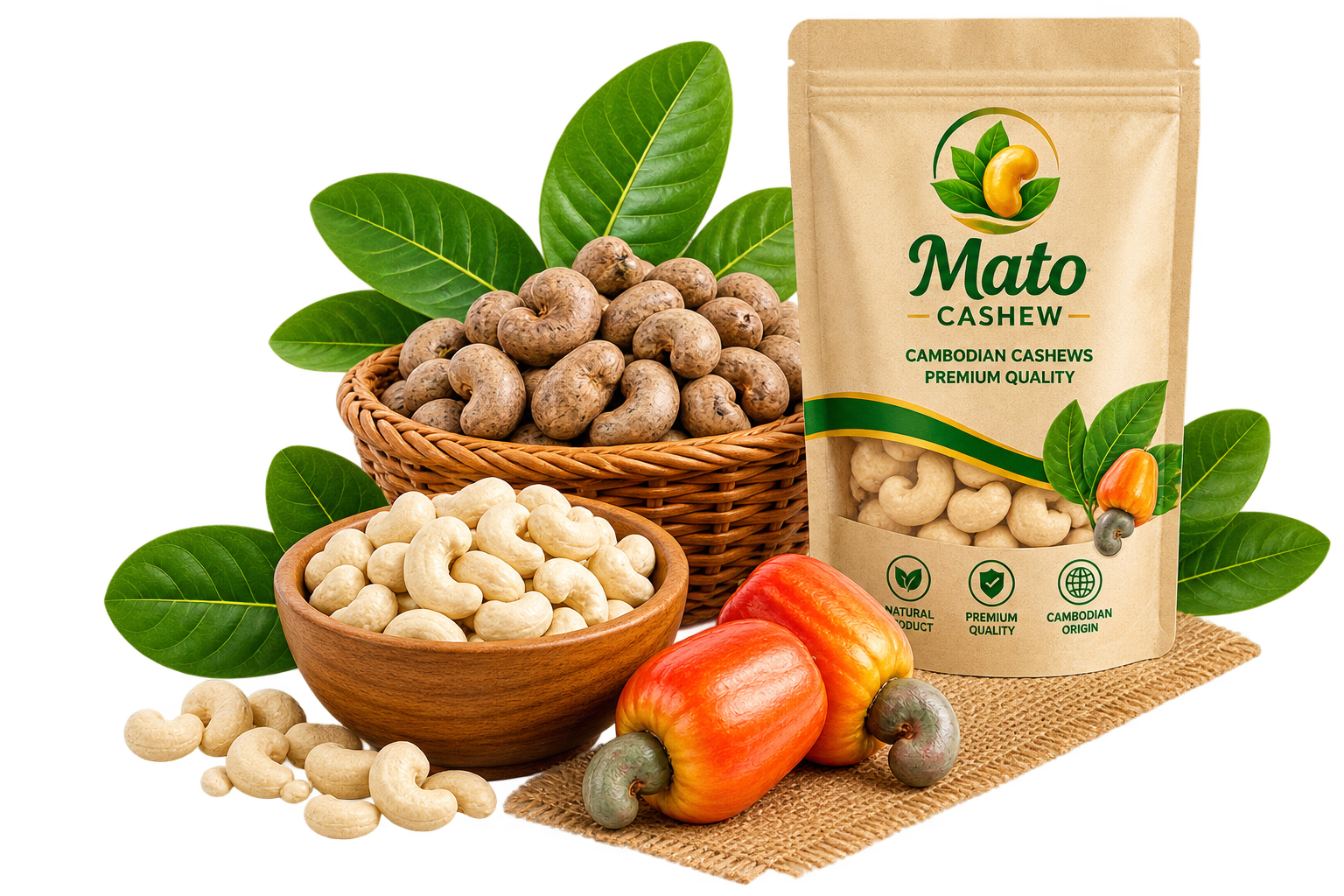 Mato Cashew premium Cambodian cashew products