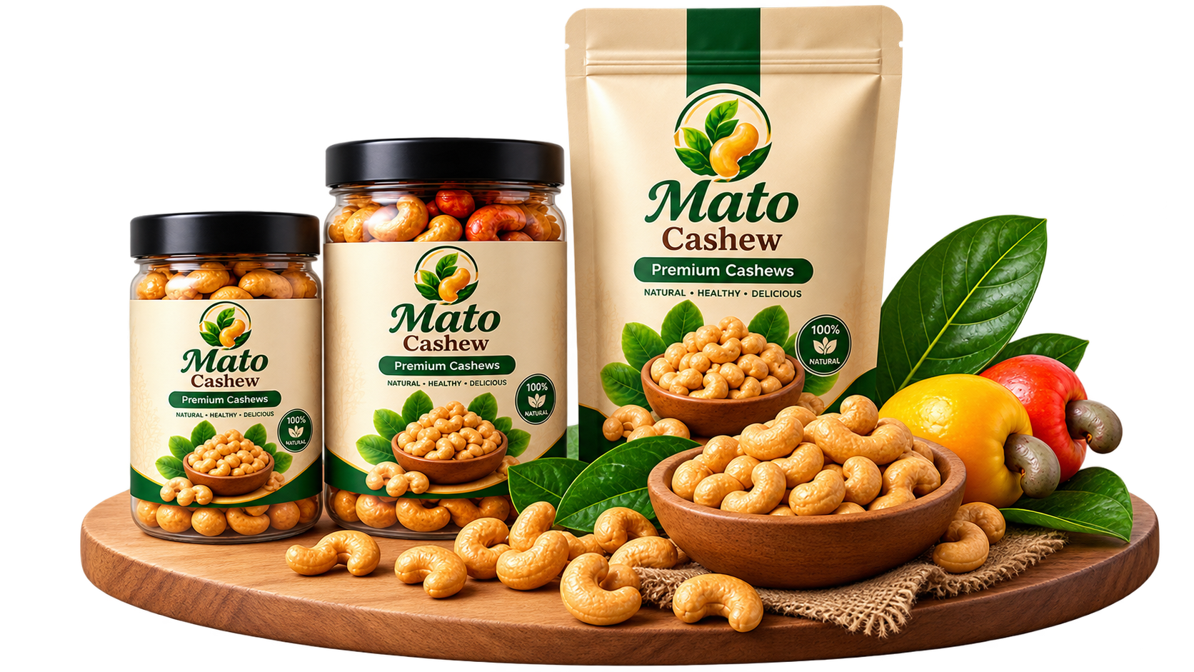 Packaged Cambodian cashew products