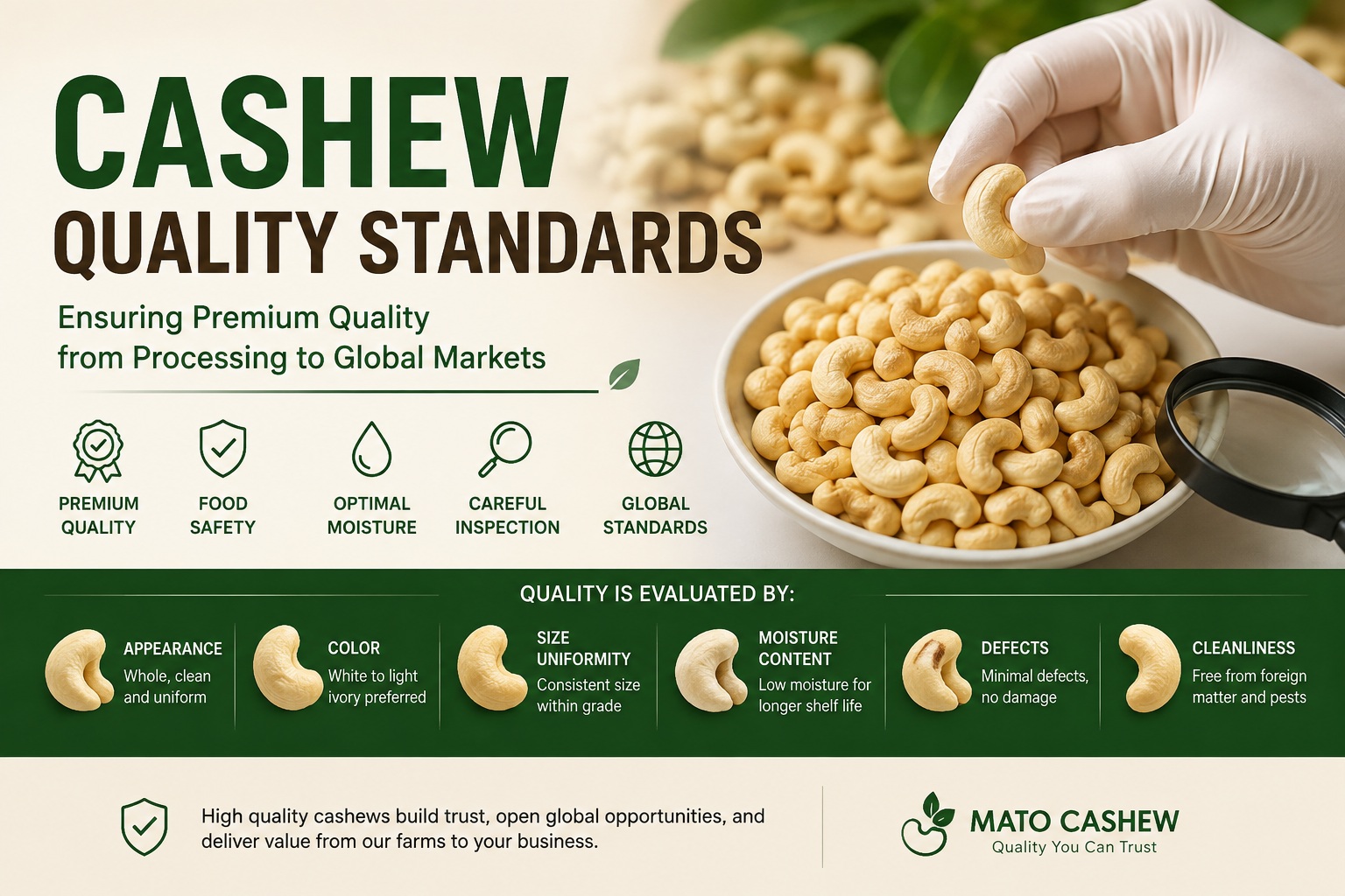 Cashew Quality Standards: A Complete Guide to Premium Kernel Quality